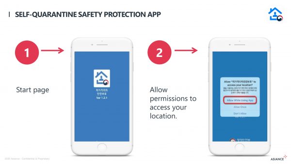 Self-quarantine safety protection app